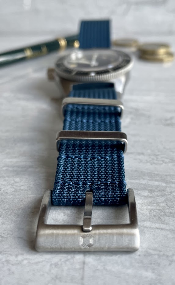 The 'Winter Jet' - Teal single pass ribbed nylon strap