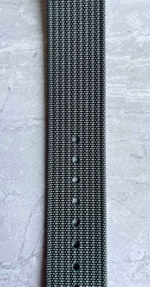 The 'Typhoon' - Grey adjustable watch strap made of ribbed nylon