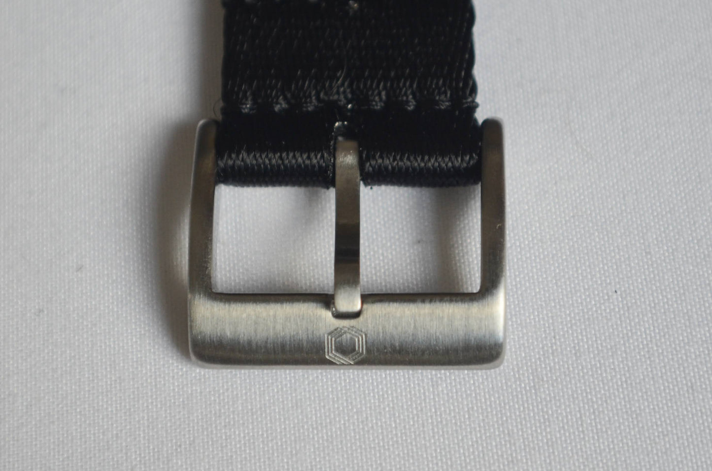 The 'Azumi' - Black adjustable military watch strap made of a soft seat belt nylon
