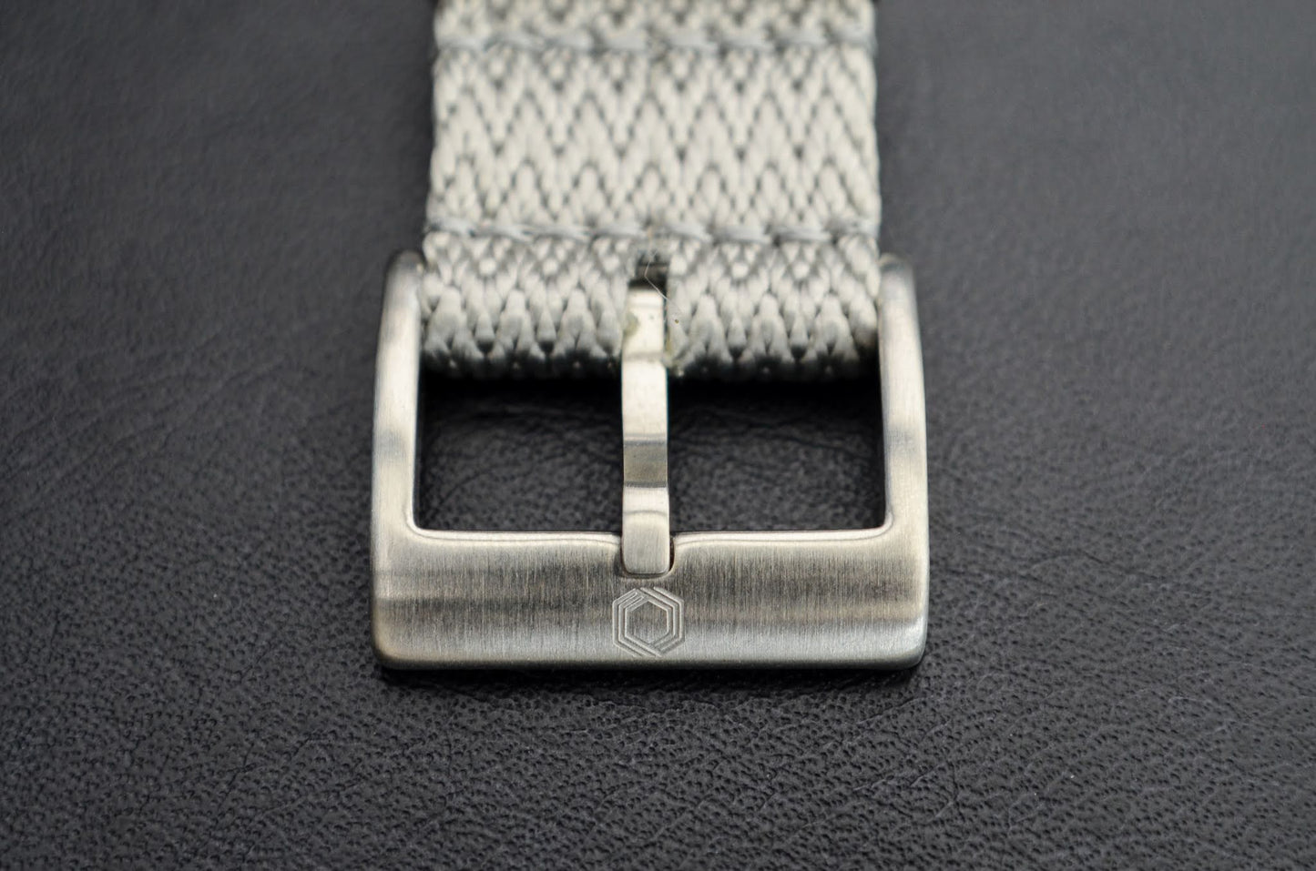 The 'Sir William' - Grey Herringbone patterned military watch strap made of a soft nylon