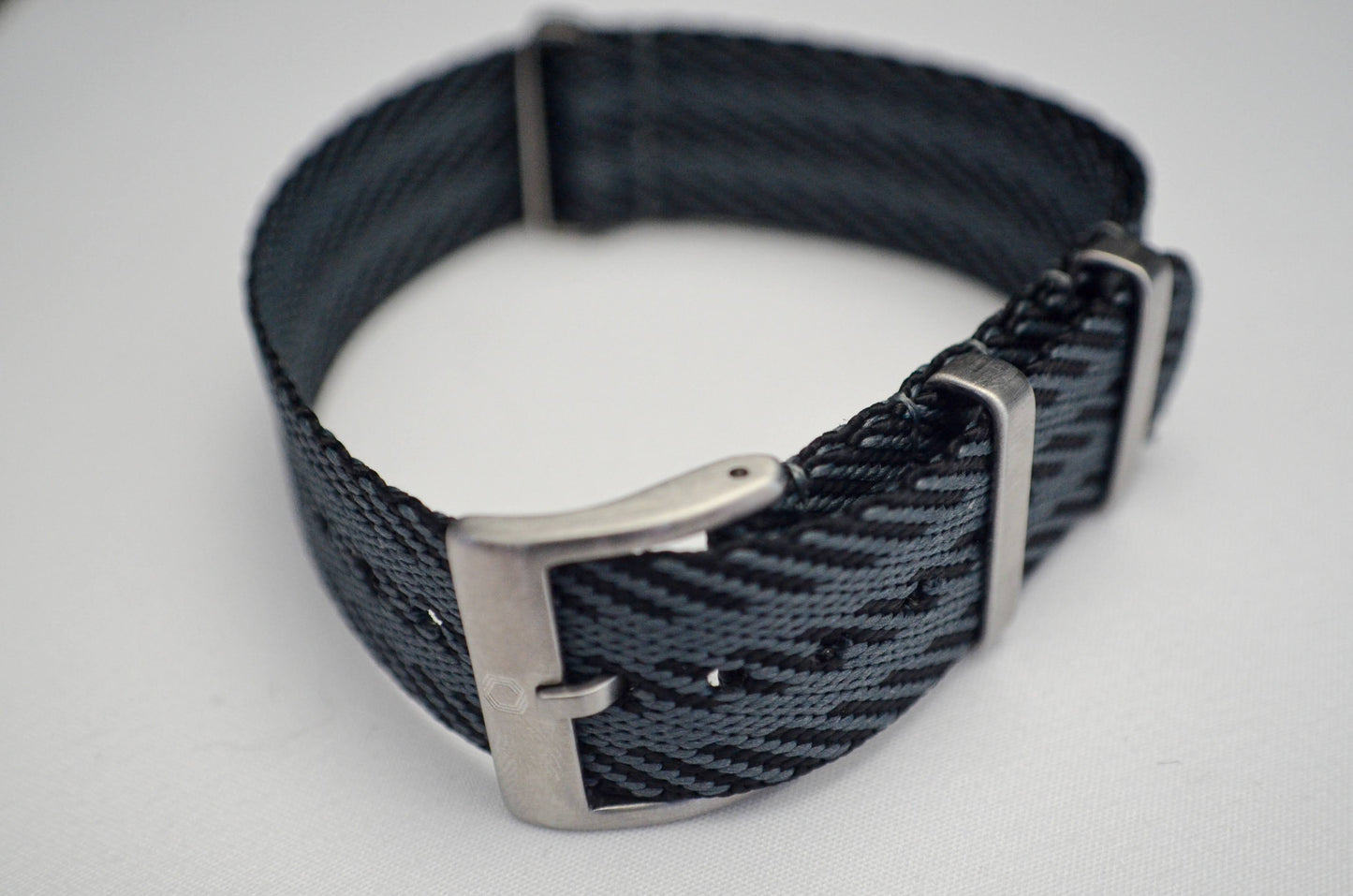 The 'St. James' - Traditional 'Bond' military watch strap made of a soft double weaved nylon